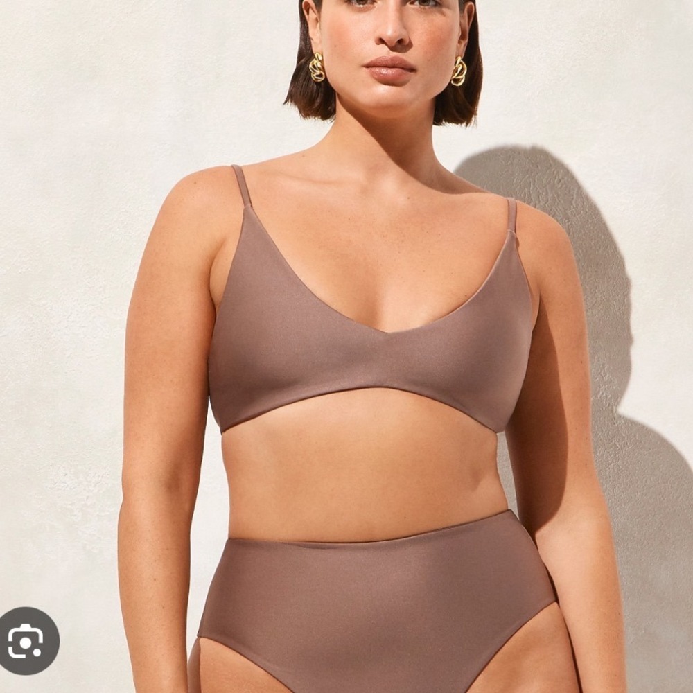 J. Crew Lana Classic Sculpt Bikini Set Tan Small Medium
